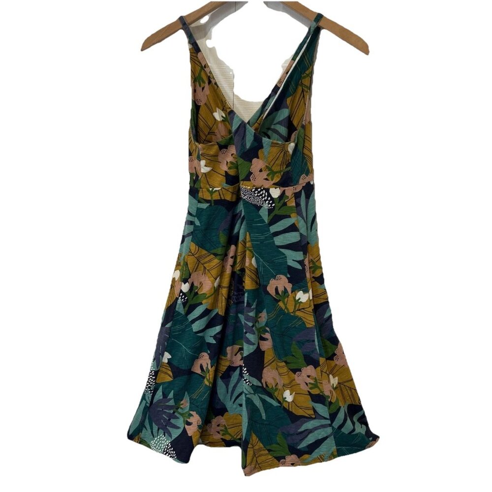 Patagonia Women's Midi Dress - Green and Brown Leaf Print - Picture 4 of 9